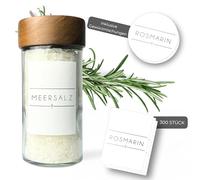 FORK YOU Etiquetas de especias cocina blanca, juego XXL, 300 piezas incluyendo mezclas de especias, autoadhesivas, impermeables y minimalistas, etiquetas de especias, imprescindibles en la cocina