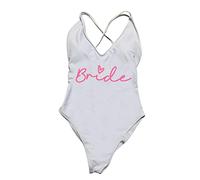 FORKIS Bikinis Mujer Swimsuit De One Piece Swimsuit Team Bride Bride Swimwear Bikini Traje De Baño Summer Summer Bachelorette Fiestet Fiest-Bride Whpi,M