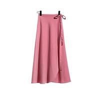 FORKIS Faldas de verano bohemias de una sola pieza, falda larga cruzada, con volantes y abertura lateral, de gasa, para la playa, para mujer, g, Talla única