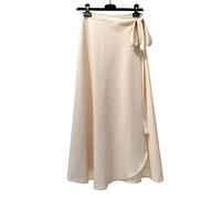 FORKIS Faldas de verano bohemias de una sola pieza, falda larga cruzada, con volantes y abertura lateral, de gasa, para la playa, para mujer, C, Talla única