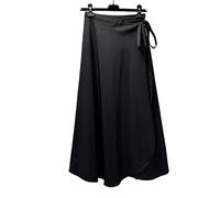 FORKIS Faldas de verano bohemias de una sola pieza, falda larga cruzada, con volantes y abertura lateral, de gasa, para la playa, para mujer, B, Talla única