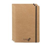 Forletter Pack de 3 Cuadernos Kraft Tapa Blanda para Bullet Journal y Notas A5