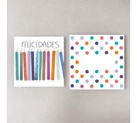 Forletter - Tarjeta de Felicitación, 15 x 15 cm, Felicidades Velas