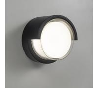 Forlight aplique de pared LED Creu, Ø 17 cm, negro, plástico