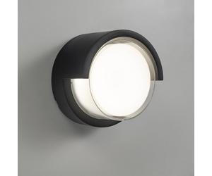 Forlight aplique de pared LED Creu, Ø 17 cm, negro, plástico