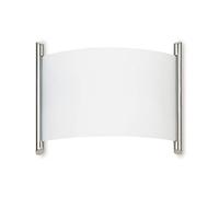 FORLIGHT Niza Aplique de Pared de Cristal en Color Blanco de 60W. Luz Auxiliar de Interior para Salón y Dormitorio. Aplique de Estilo Moderno