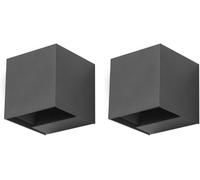 FORLIGHT Aplique Exterior LED (2uds) Luz Modulable 4000K Gris Urbano Rex