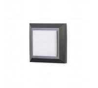 FORLIGHT Aplique Ip65 Grove Diffuser Square Led 2W 4000K Negro 172Lm