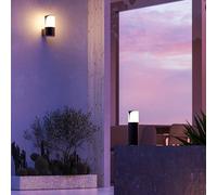 Forlight aplique para exterior Astra, antracita, aluminio, ancho 9 cm