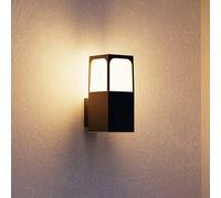 Forlight aplique para exterior Veta, negro, aluminio, ancho 9 cm