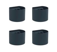 FORLIGHT Axis Round - 4 Apliques de Pared Iluminación LED Exterior para Terrazas, Jardines y Balcones ON/Off 3000K en Sofisticado Color Negro