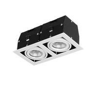 Forlight downlight ip23 cardan double gu10/g5,3 100w blanco