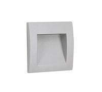 FORLIGHT Face - Foco Empotrable de Pared para Exterior IP65. Baliza Empotrable LED 2.5W y 113LM para Señalizar Caminos en Terraza y Jardín con Luz Neutra 4000K. Color Gris