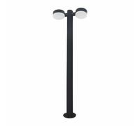 FORLIGHT Farola Exterior LED 21W IP54 para Jardín y Camino, Luz Blanca Neutra 4000K, Diseño Moderno Gris Urbano, Iluminación Eficiente y Duradera