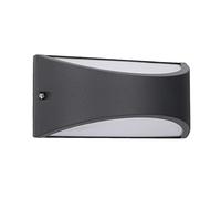 FORLIGHT Kapa - Aplique de pared LED Up Down Urban Grey IP54 8.7W 4000K 444lm