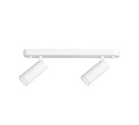 FORLIGHT Logos Double - Lámpara de 2 Focos LED Blanco Cálido 2 Focos 3000K. Lámpara Plafón de Techo con Focos Orientables LED 8W y 564lm. Color Blanco