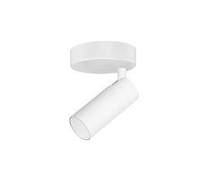 FORLIGHT Logos Single - Foco Proyector LED Blanco Cálido 3000K para Techo o Pared. Foco de Techo Orientable LED 3.7W y 282lm. Color Blanco