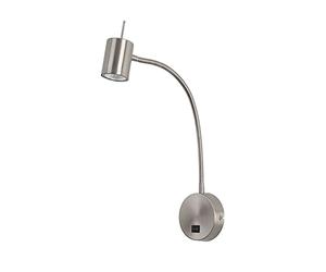 FORLIGHT Luz de Lectura GU10 7W Níquel Satinado - Iluminación Interior Eficiente para Hogar y Oficina, Diseño Moderno y Elegante, Ahorro Energético, Fácil Instalación