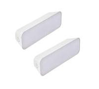 FORLIGHT Luz LED Recargable con Batería, Intensidad y Temperatura Ajustable 3000-4000-6000K, Portátil para Interior y Exterior, Pack de 2, Blanco