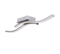 FORLIGHT Plafón Rippe LED 9W Blanco Neutro 4000K On-Off Níquel Satinado, Blanco Opal Iluminación LED de Bajo Consumo