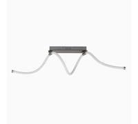 FORLIGHT Plafón Rolly LED 25W Blanco Neutro - 4000K Níquel Satinado para Interior de Techo en Comedor, Dormitorio, Oficina