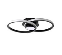 FORLIGHT Plafón Wind LED 26.5W Blanco Neutro 4000K On-Off Negro, Blanco Opal Iluminación LED de Gran Potencia y Estilo