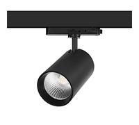 FORLIGHT Proyector LED de Carril 24.6W - Luz Blanca Neutra 4000K, 2103lm, Diámetro 90mm - Compatible con Carril Trifásico, Orientable, Fácil Instalación, Negro
