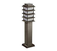 FORLIGHT Siljan - Baliza de Jardín E27 de Estilo Rústico para Terrazas y Jardines. Poste de Jardín para Bombilla E27. Color Marrón.