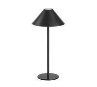 FORLIGHT Sirina - Lámpara Portátil LED Interior y Exterior. Lámpara de Mesa Carga Inalámbrica Aluminio Negro Luz Cálida 3000K