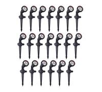 Forlight tidian (20uds) foco proyector de exterior para jardín ip65. con pincho para césped. para bombilla gu10. color negro