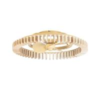 FORLIGHT Ventilador de Techo con Luz LED Silencioso, 6 Velocidades, Regulador de Intensidad y Temperatura de Color, Ideal para Salón o Dormitorio, Marrón