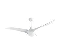 FORLIGHT - Ventilador Helix ø1320mm Acero, Cristal Blanco, Opal
