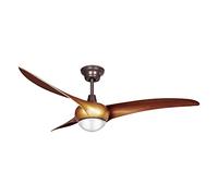 FORLIGHT Ventilatore a Soffitto Helix Led 6W Bianco Caldo - 3000K Imitazione Legno Legno 274Lm