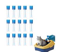 Forlush 15 Piezas Tubes à Essai En Plastique, Tube D'éChantillon De Selles, Tubes à Essai Avec Bouchon, Adapté à L'Analyse Des Selles D'Animaux Domestiques