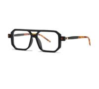 FORLUZ Gafas de sol punk para hombre y mujer, montura grande, estilo retro, UV400 (negras)
