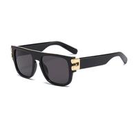 FORLUZ Gafas de sol vintage de lujo para mujer, con protección UV400 para hombre (negro)