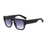 FORLUZ Gafas de sol vintage de lujo para mujer, con protección UV400 para hombre (negro y gris)