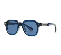 FORLUZ Gafas de sol vintage rectangulares de lujo para hombre y mujer, gafas de sol modernas para hombre con protección UV400 (azul)