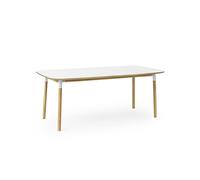 Form Mesa de Comedor Blanco/Roble 95 x 200 cm