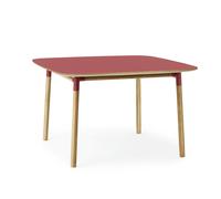 Form Mesa de Comedor Rojo/Roble 120 x 120 cm