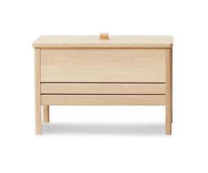 Form & Refine Banco con almacenamiento A Line 68 cm Roble aceitado blanco