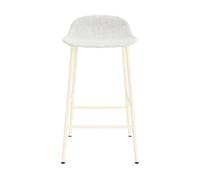Form Taburete de Bar 65 cm Tapizado Grupo 5 Crema/ Acero