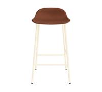 Form Taburete de Bar 65 cm Tapizado Grupo 7 Crema/ Acero