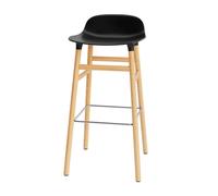 Form Taburete de Bar Al. 75 cm Negro/ Roble