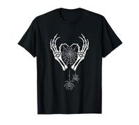 Forma de amor de la mano del esqueleto mezclada con el ambiente del terror de la tel Camiseta