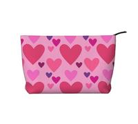 Forma de Amor Rosa,Neceser de Pana, Neceser de Maquillaje portátil, Neceser de Viaje