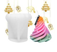 Forma de árbol de Navidad | fabricación de velas, escultura de árbol, forma de resina, forma flexible de velas navideñas, formas de árboles, manualidades, resina, dulces, chocolate, velas