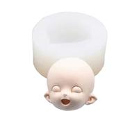 Forma de arcilla 3D cara humana para niños, silicona, chocolate, caramelo, pastel, herramientas de decoración, escultura para arcilla