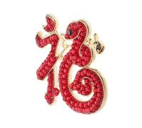 Forma de bendición Serpientes Mujeres Animales Buena Suerte Pon de Solapa de joyería para Trajes Broche Broche broches de Cobre Rojo