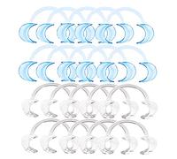 Forma de C Retractor,Biluer 30PCS Abridor de Boca Dental Abridor De Labios Retractor De Mejilla Usa En Cirugía Dental Y Salones De Blanqueamiento Dental(Tamaño:S/M/L, Azul,Blanco)